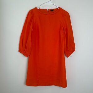 Ann Taylor Orange Linen Blend Shift Dress – Size 0P